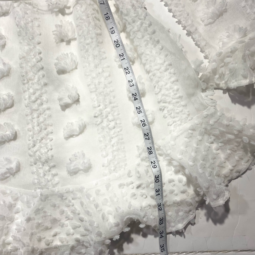 Indikah By Angel Biba White Fairy/Cottage Core Ruffle Chiffon Dress NWT Size M - Picture 15 of 15